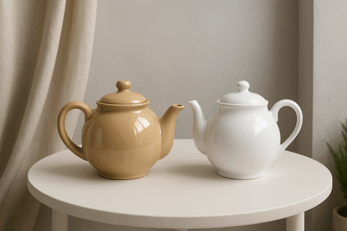 théière en céramique et en porcelaine