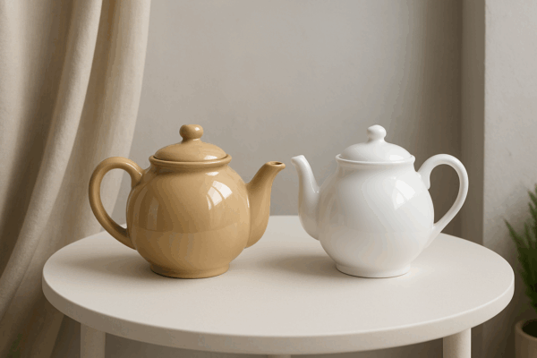 théière en céramique et en porcelaine