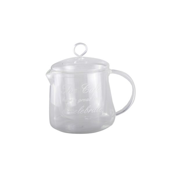 Théière double paroi en verre avec inscription – Aulica (550 ml)