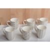 Lot de 6 mugs géométrique 350ml - AULICA