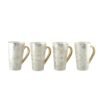 Lot de 4 mugs à thé design en céramique blanche – Aulica