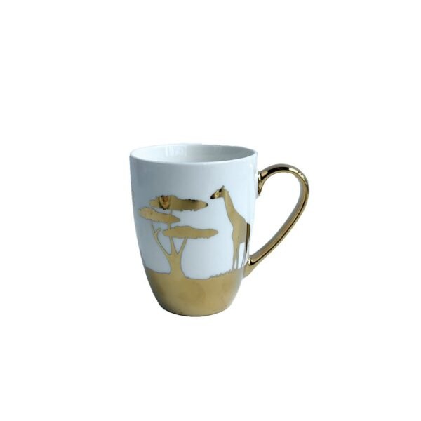 Lot de 4 mugs savane doré Aulica – Élégance et raffinement pour vos moments thé & café