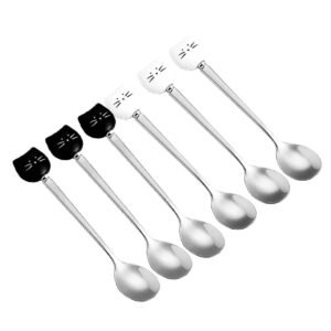 Lot de 6 cuillères chats noires et blanches – Aulica