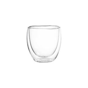 Lot de 4 tasses expresso en verre double paroi – 80 ml – AULICA