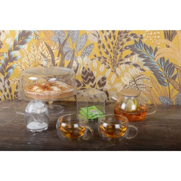 Théière en verre 1L avec couvercle en bois – Aulica