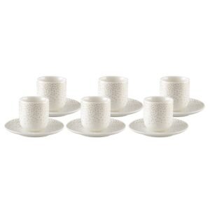 Lot de 6 Tasses à café 90 ml plumetis doré- AULICA