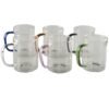 Lot de 6 mugs en verre colorés Aulica – 420 ml, élégance et design pour thé et café