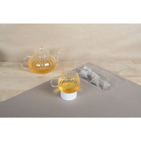 Lot de 4 Tasses à thé - AULICA tasses à thé vague en verre borosilicate