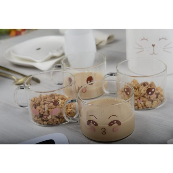 Lot de 4 tasses decores 500ml - AULICA