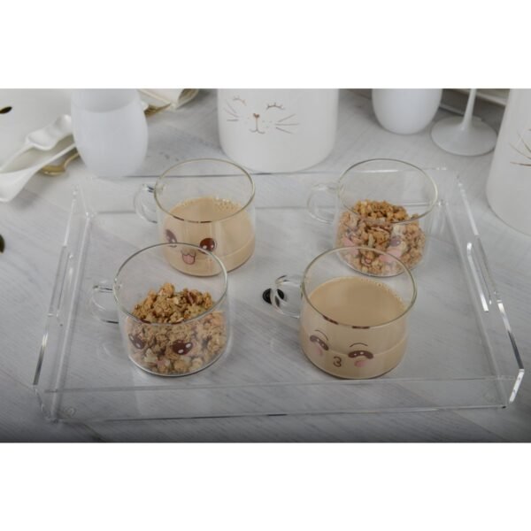 Lot de 4 tasses decores 500ml - AULICA