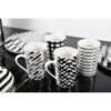 Lot de 4 mugs 450ml noir et blanc - AULICA