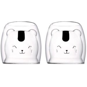 Lot de 2 Tasses double parroi 250ml ourson- AULICA