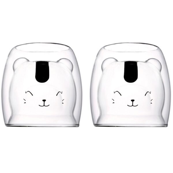 Lot de 2 Tasses double parroi 250ml ourson- AULICA