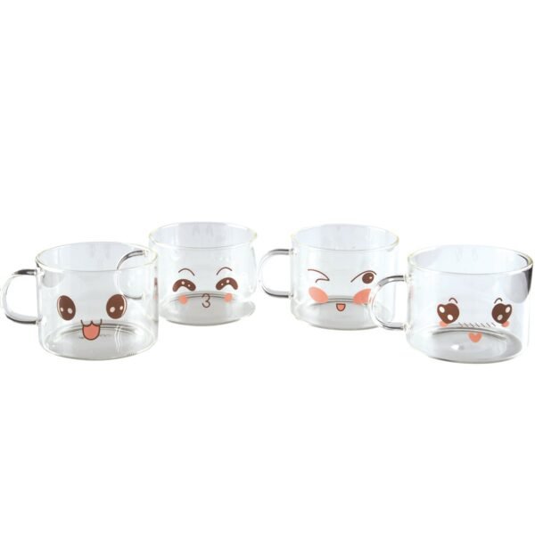 Lot de 4 tasses decores 500ml - AULICA