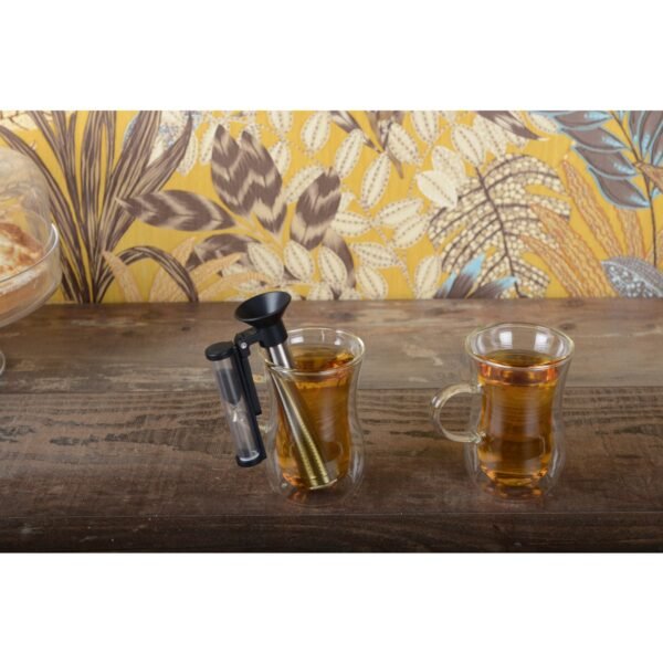 Lot de 2 Tasses double paroi cintrée à thé ou café - AULICA
