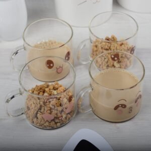 Lot de 4 tasses decores 500ml - AULICA