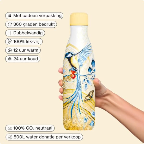 Bouteille isotherme Saffron Gold – Luxe et raffinement pour vos thés