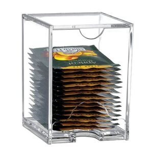 Boîte à sachets de thé rectangulaire en acrylique – Aulica